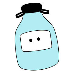 The illustration of a milk