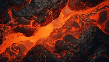 Dark lava backgrounds. Abstract lava frozen texture. Rock surface with cracks and lava. 