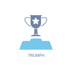 triumph concept line icon. Simple element illustration. triumph concept outline symbol design.