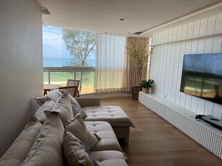 the most beautiful living room facing the beach