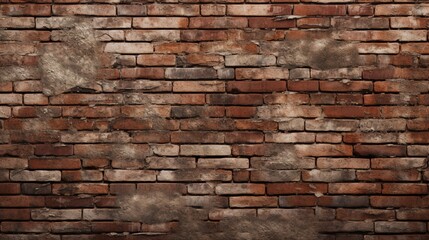 A textured brick wall, with each brick showcasing its unique weathered appearance.