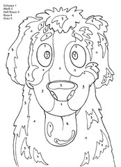 Malen nach Zahlen, Hund, Illustration
