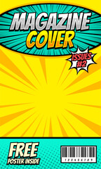 vector comic book page cover design concept