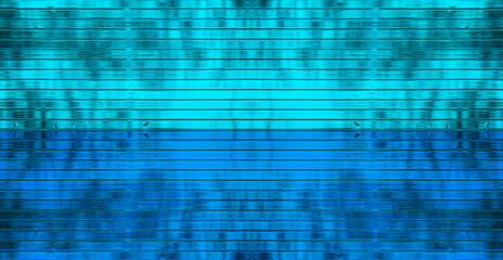 Texture of embossed organic glass. The upper half is azure, the lower half is blue. Abstract background for design and business.