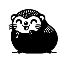 logotype of a animal, black and white, isolated