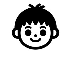 Fototapeta premium logotype of a kid, black and white, isolated