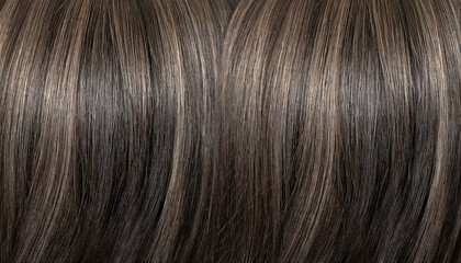 dark hair texture background. Close up of woman's hair
