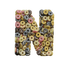 Sweet Donuts 3D Alphabet or PNG Letters	
