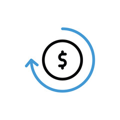 Cashback icon vector srock illustration