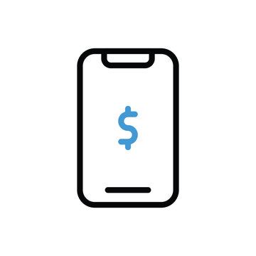  Mobile Payment icon vector srock illustration
