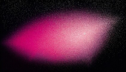 Obraz premium Abstract pink color oval spot grainy dotted gradient isolated on black. Minimalistic fading background.