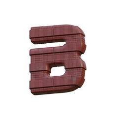 Industrial & Futuristic 3D Alphabet or PNG Letters	