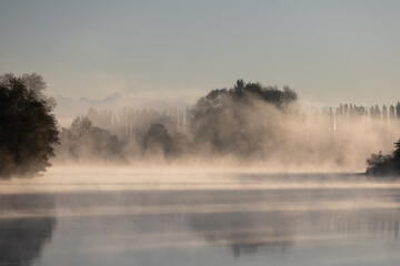 Misty Fall Morning on the Snohomish River