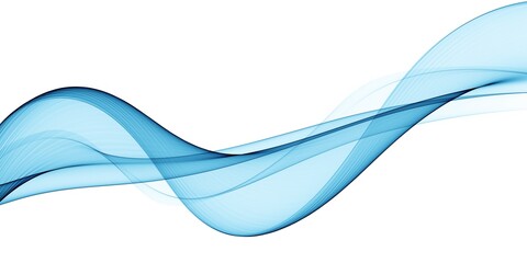Blue abstract wave. Magic line design. Flow curve motion element. Neon gradient wavy illustration
