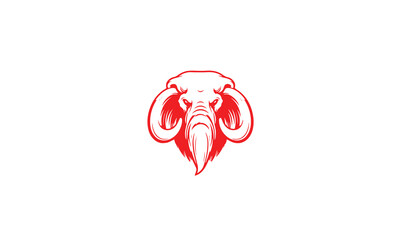 mammoth logo vector black white background