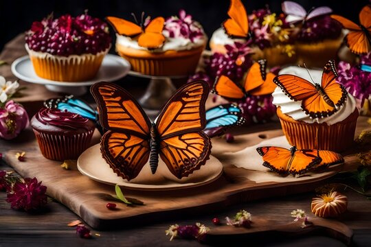 butterfly on cupcake