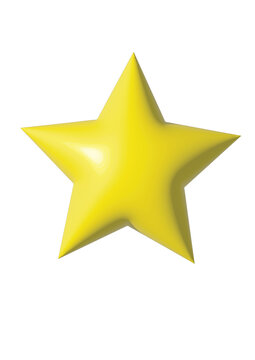 Beautiful yellow 3D star picture