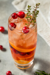 Boozy Christmas Cranberry Under the Mistletoe Cocktail