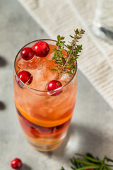Boozy Christmas Cranberry Under the Mistletoe Cocktail
