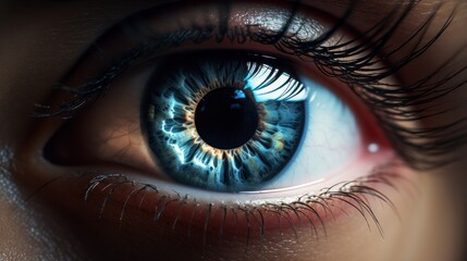 Fototapeta premium blue eyes of a woman