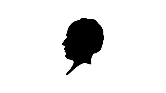 Christian Dietrich Grabbe, black isolated silhouette
