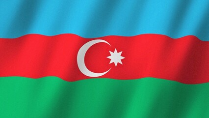 Azerbaijan flag waving in the wind. Flag of Azerbaijan images