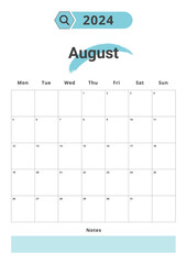 Monthly Planner August 2024