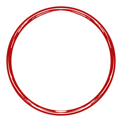 Zen Circle Icon Symbol on the Red Color. Zen Illustration for Logo, Art Frame, Art Illustration, Website or Graphic Design Element. Format PNG