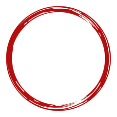 Zen Circle Icon Symbol on the Red Color. Zen Illustration for Logo, Art Frame, Art Illustration, Website or Graphic Design Element. Format PNG