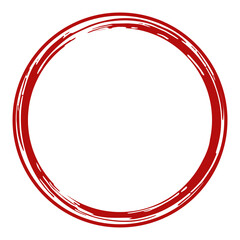 Zen Circle Icon Symbol on the Red Color. Zen Illustration for Logo, Art Frame, Art Illustration, Website or Graphic Design Element. Format PNG