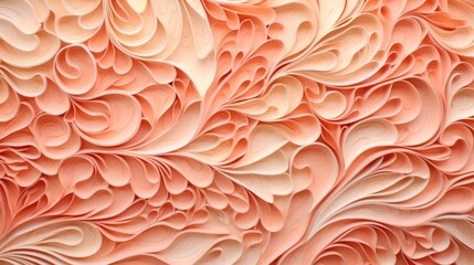 Abstract background with floral patterns of peach color.