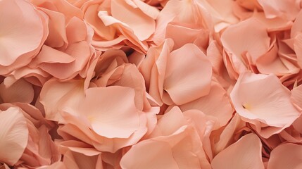 The texture of peach-colored rose petals.