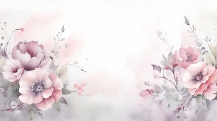 Obraz na płótnie Canvas Floral background in the pink color palette. 