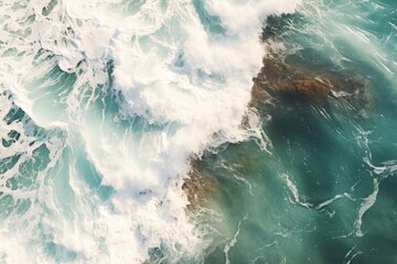 Rough Sea Waves Captured from Above