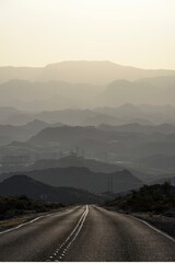 4K Image: Morning Light on Road to Desert Canyon - Scenic Landscape Photography