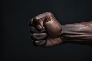 Foto op Plexiglas black strong fist © VIRTUALISTIK