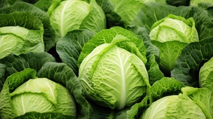 Fototapeta premium cabbage that grows on the plantation