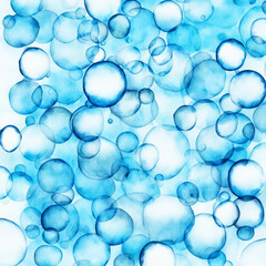 Blue bubbles in water