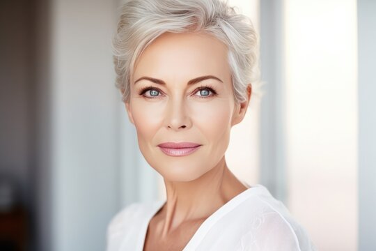 Beautiful S Woman, Closeup Portrait, Skincare Beauty Concept