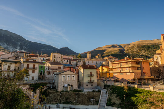 Palena, Abruzzo. Most beautiful villages in Italy. Glimpses of autumn.