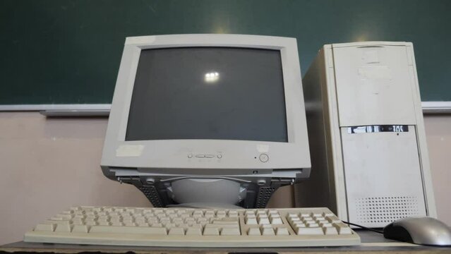 1990S Technology. Old Desktop Computer
