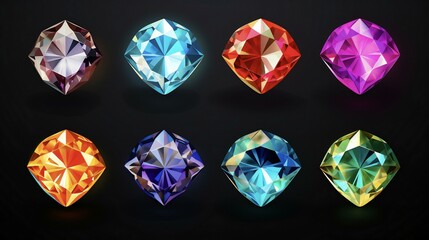 Fototapeta premium set of diamonds