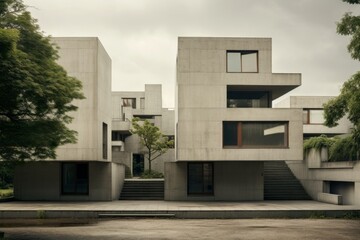 Synergizing Bauhaus with Eco-Brutalism: A Minimalist Fusion