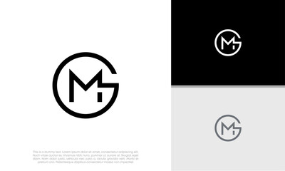 Initials MG. GM logo design. Initial Letter Logo. 