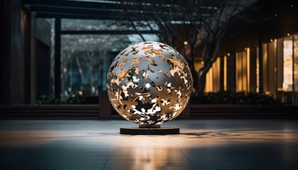 A Large Metal Ball on the Floor