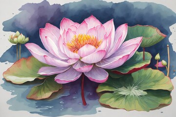 Lotus flower floral, art design collection