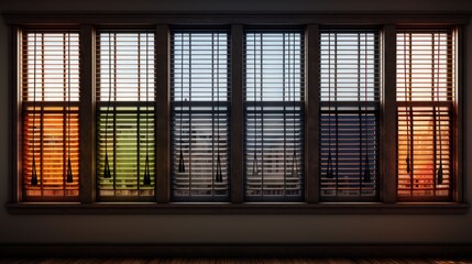 blinds on the windows ai generated