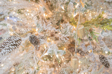 Winter Christmas Tree Background Wallpaper
