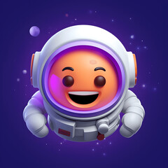 Emoji of a astronaut in space Generative AI