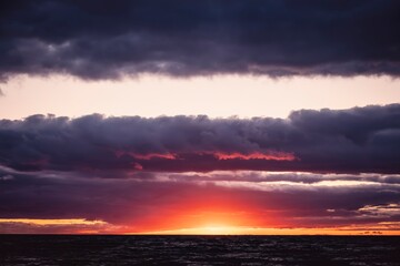 sunset over the sea